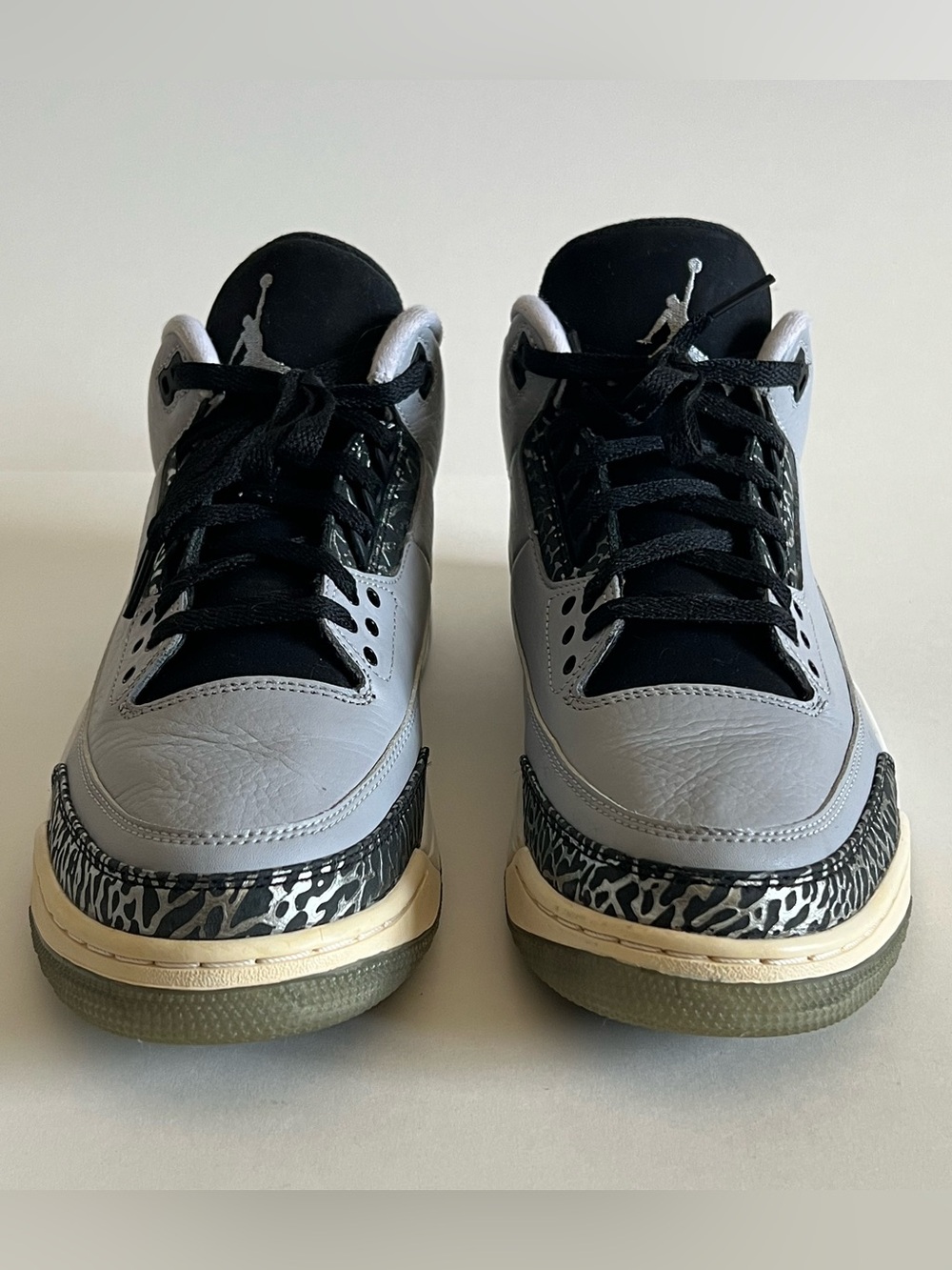 Air Jordan 3 “WOLF GREY” 2014 Sneakers with Elephant Print